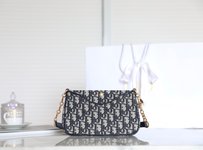 Dior Handbags Crossbody & Shoulder Bags Blue Printing Oblique Chains