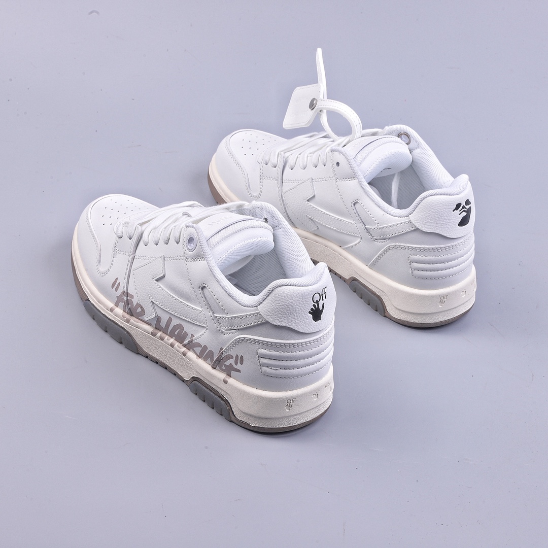 OW co-branded OFF-WHITE Out Of Office low-top lace-up fashion sneakers