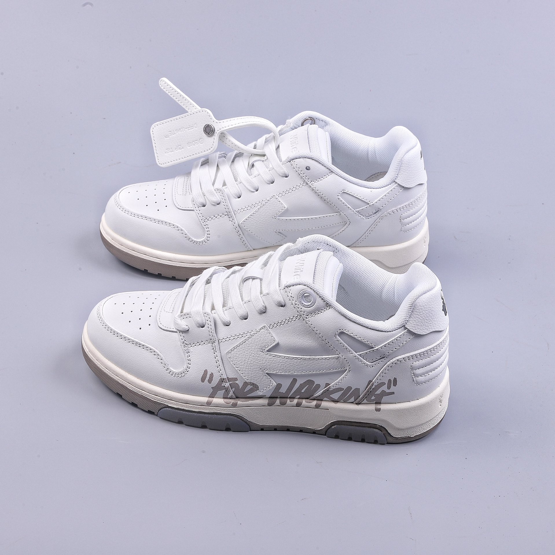 OW co-branded OFF-WHITE Out Of Office low-top lace-up fashion sneakers