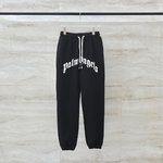 Palm Angels Clothing Pants & Trousers Black Brown Printing Cotton Sweatpants