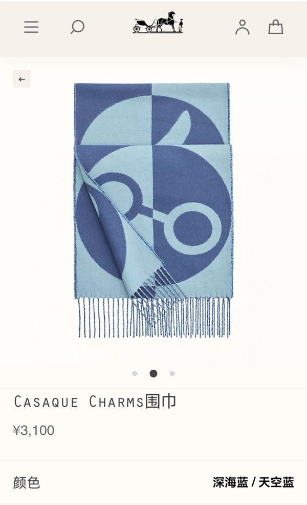 Hermes Scarf Weave Unisex Cashmere Wool Fashion