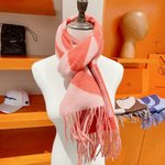 Hermes Scarf Weave Unisex Cashmere Wool Fashion