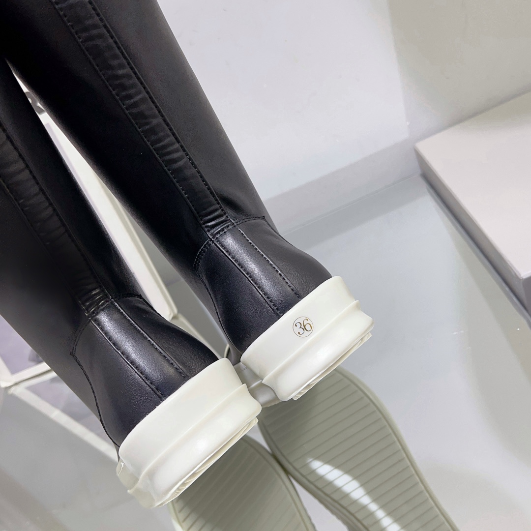 “High-Legged Rick Owens Boots: Spicy Style with TPU Cream Base” - 图片 8
