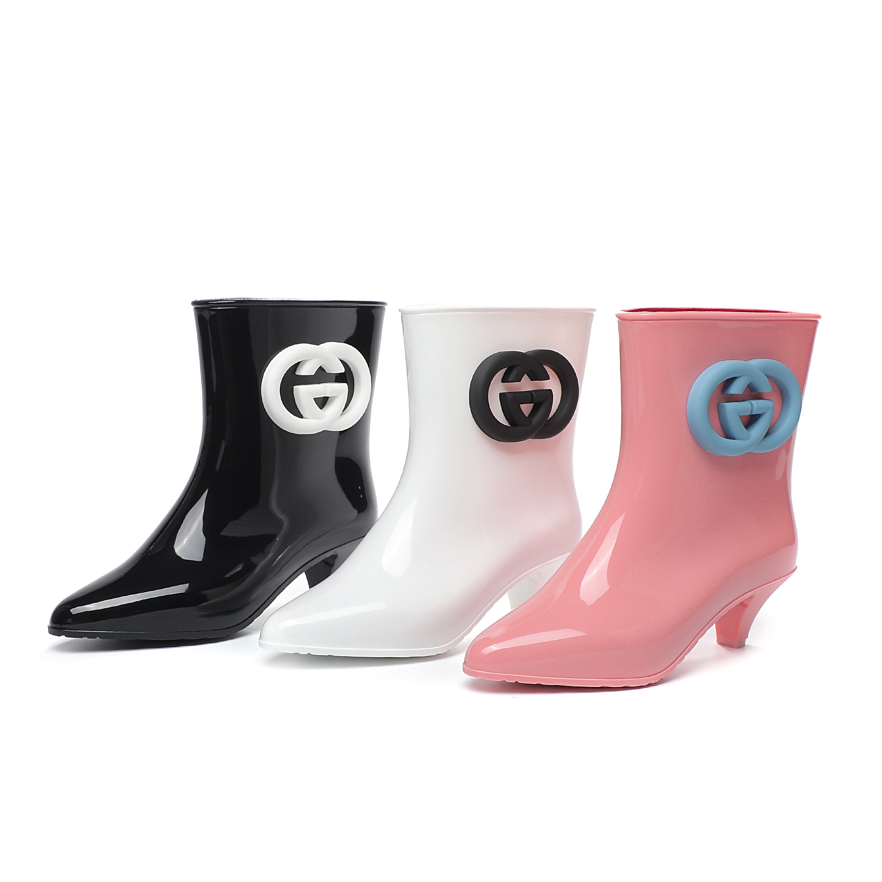 Spot, spot, spot. Botas de agua GUCCI. placa original 1:1 copia, material de PVC, después de 4 meses