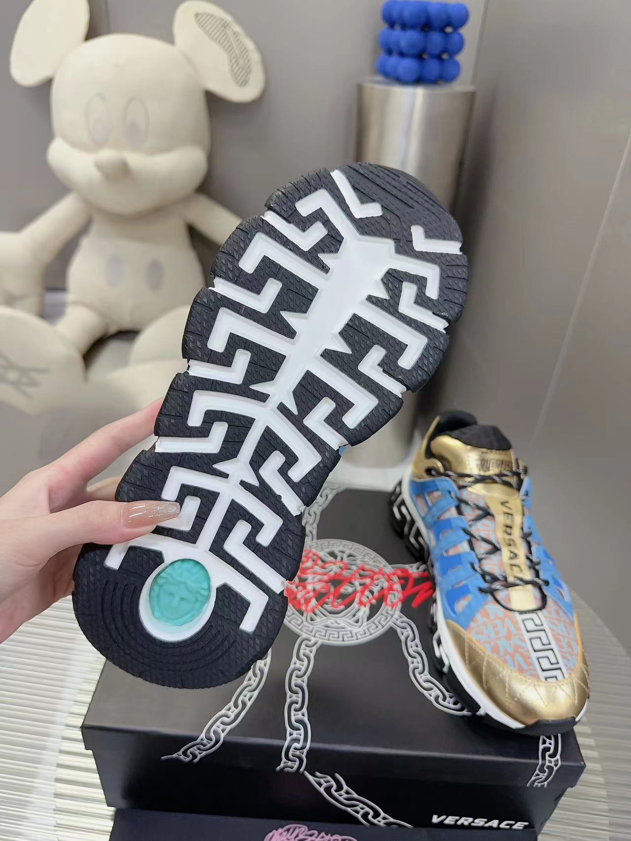 High-End Versace Couple’s Sneakers: Original Design, Top Quality, 667 💰. - 图片 9