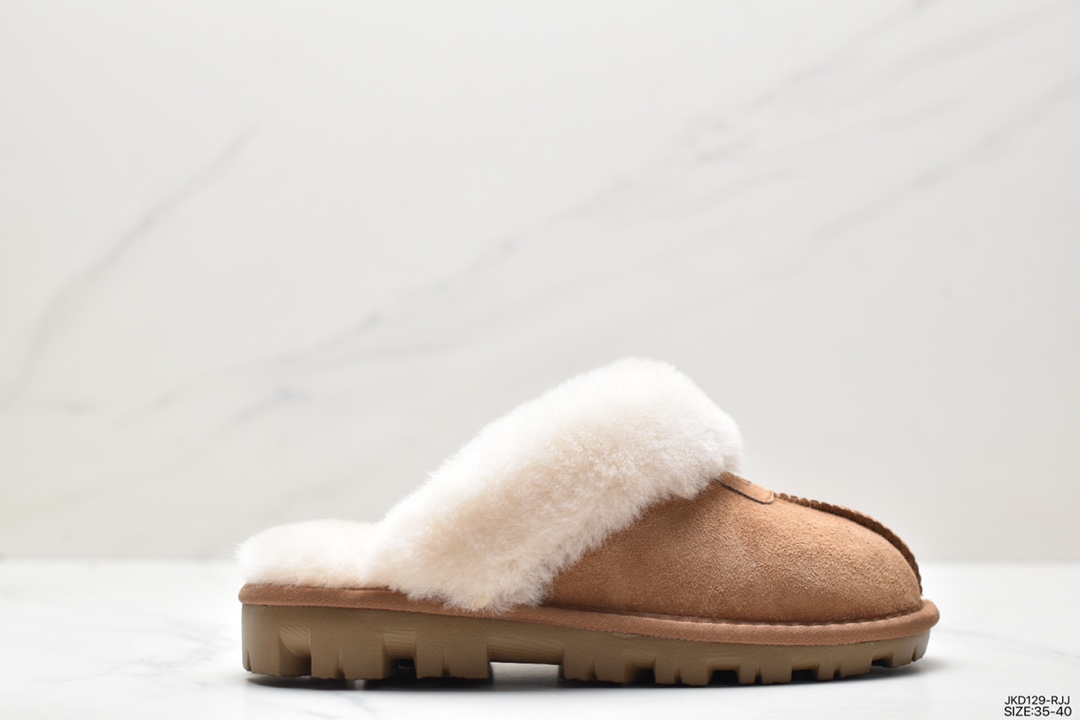 UGG Dakota Cowhide Material Half Slippers Cotton Slippers