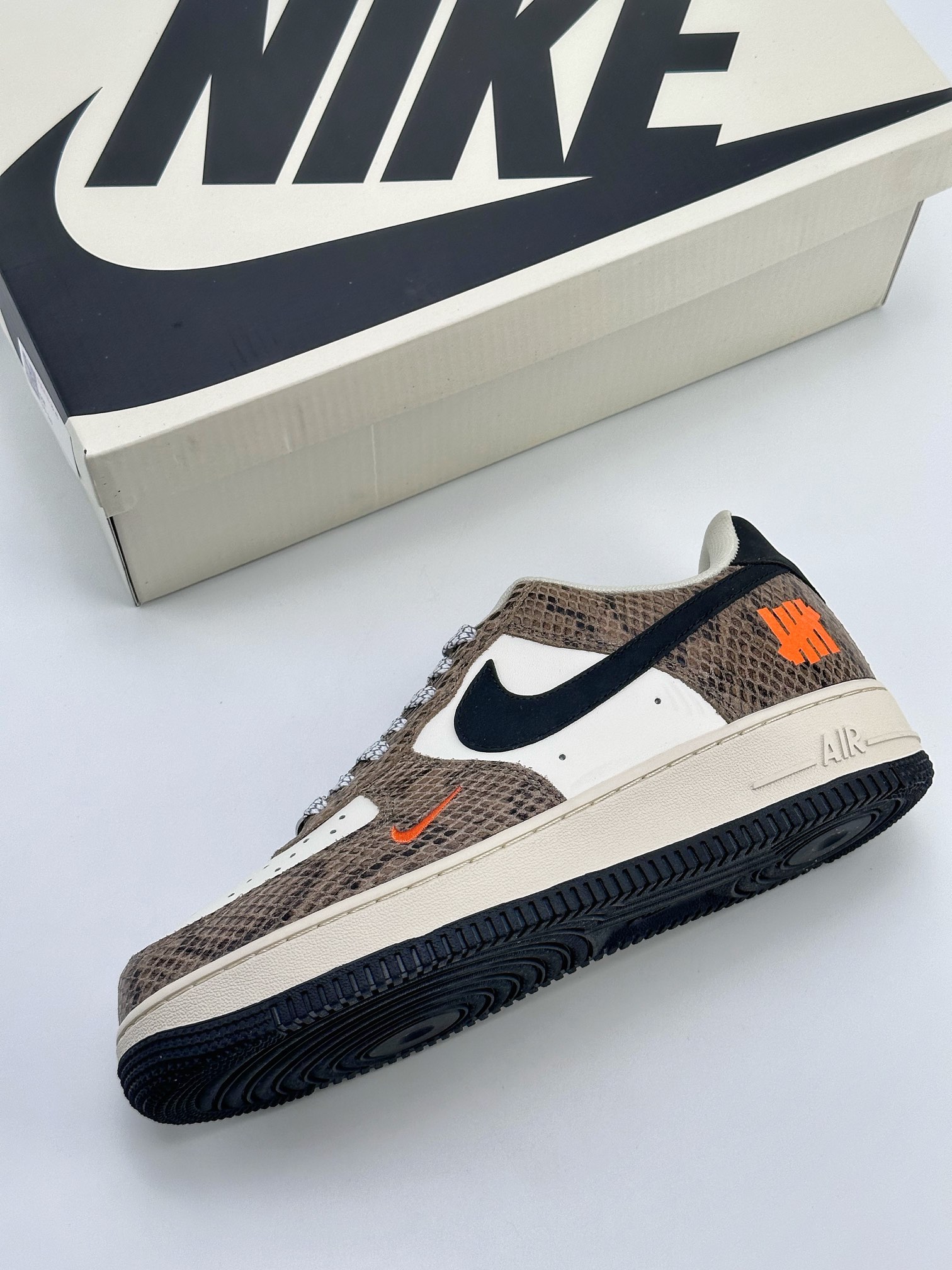 Nike Air Force 1 Low 07 Black Brown Python Pattern BS9055-830