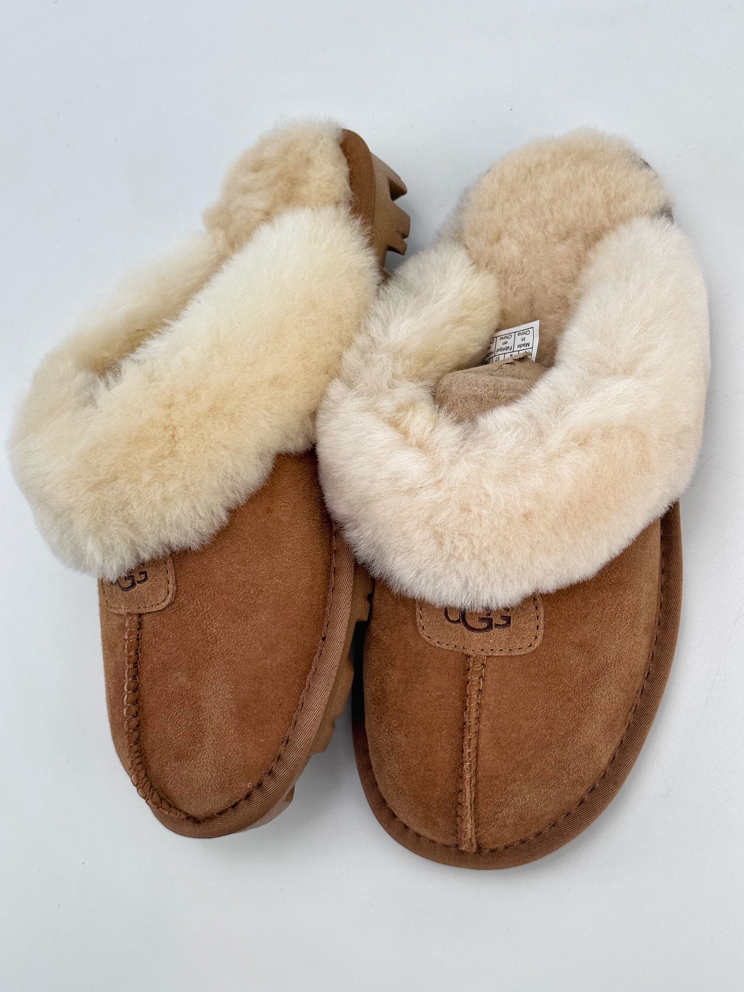 UGG four seasons women's sheepskin and fur flat-soled casual fashion comfortable all-match slippers