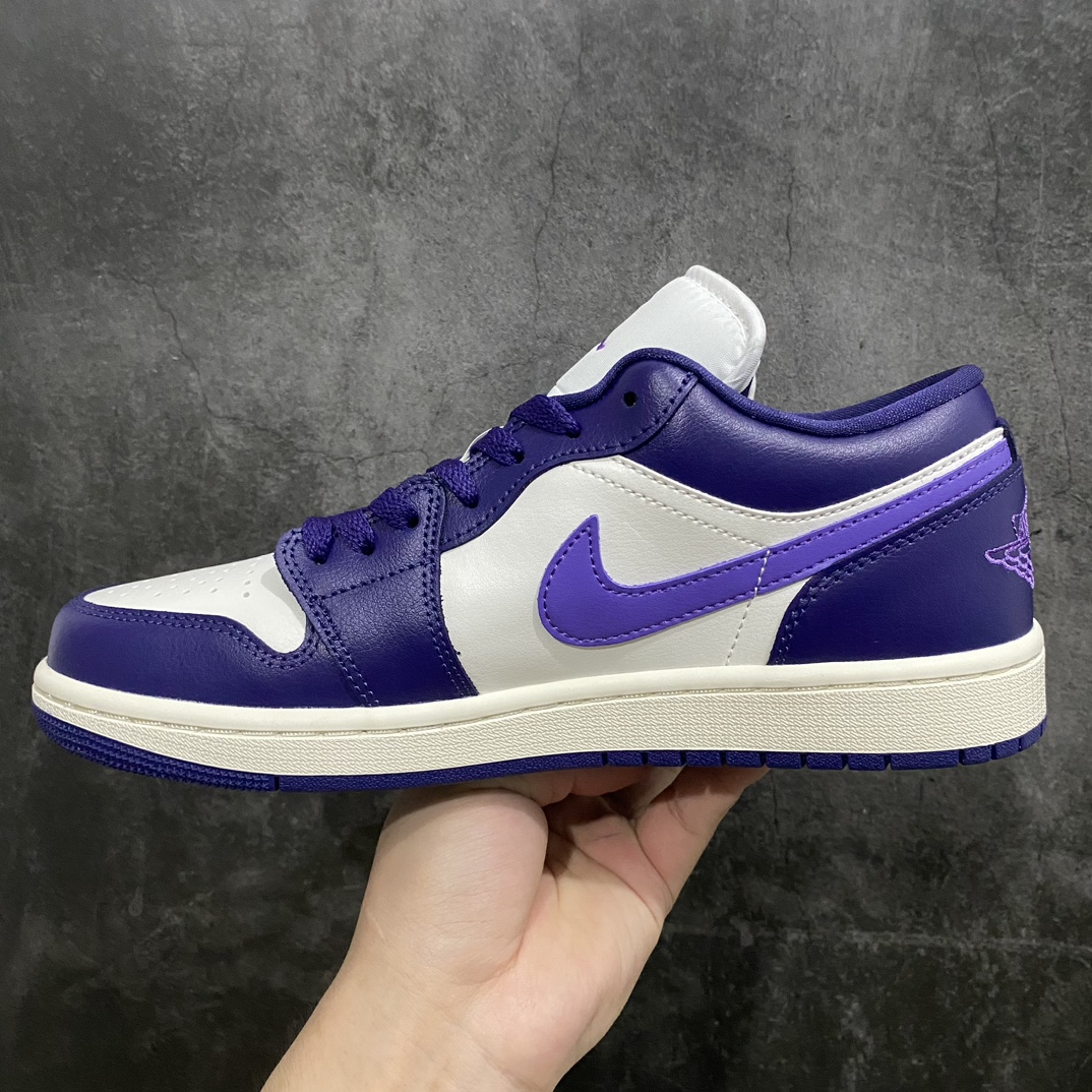 [DT Pure Original] Air Jordan AJ1 Low Low-top White and Purple DC0774-502