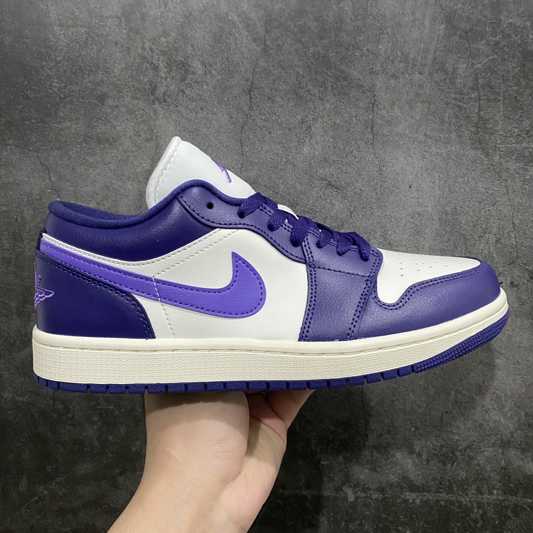 [DT Pure Original] Air Jordan AJ1 Low Low-top White and Purple DC0774-502