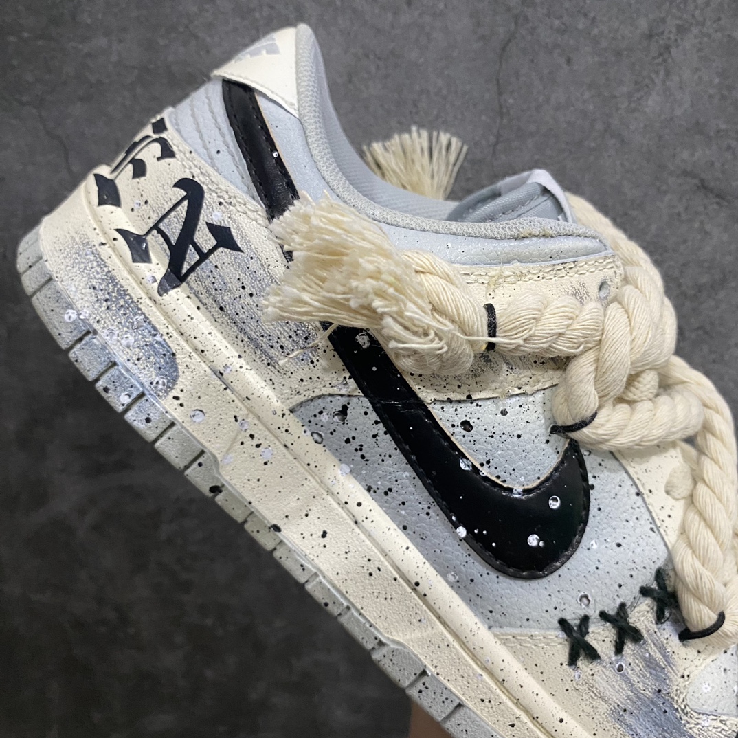 [Customized version] Nike Dunk Low Oxidized Old Oxidized Old Hemp Rope Straps Dip-dyed Desert Low-top Sneakers Off-white DJ6188-003