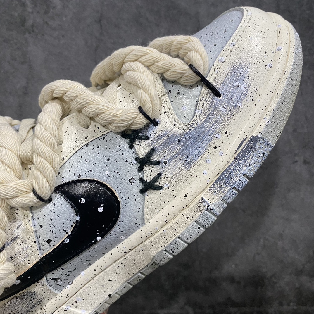 [Customized version] Nike Dunk Low Oxidized Old Oxidized Old Hemp Rope Straps Dip-dyed Desert Low-top Sneakers Off-white DJ6188-003