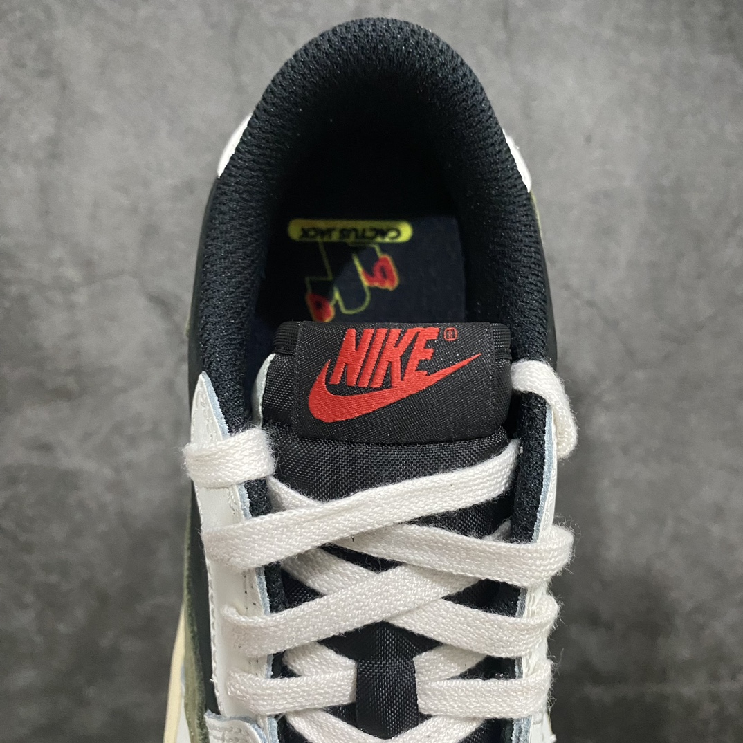 [M Pure Original] Travis Scott x Air Jordan AJ1 Low OG TS joint white and green hook low-top children's shoes DZ5909-106