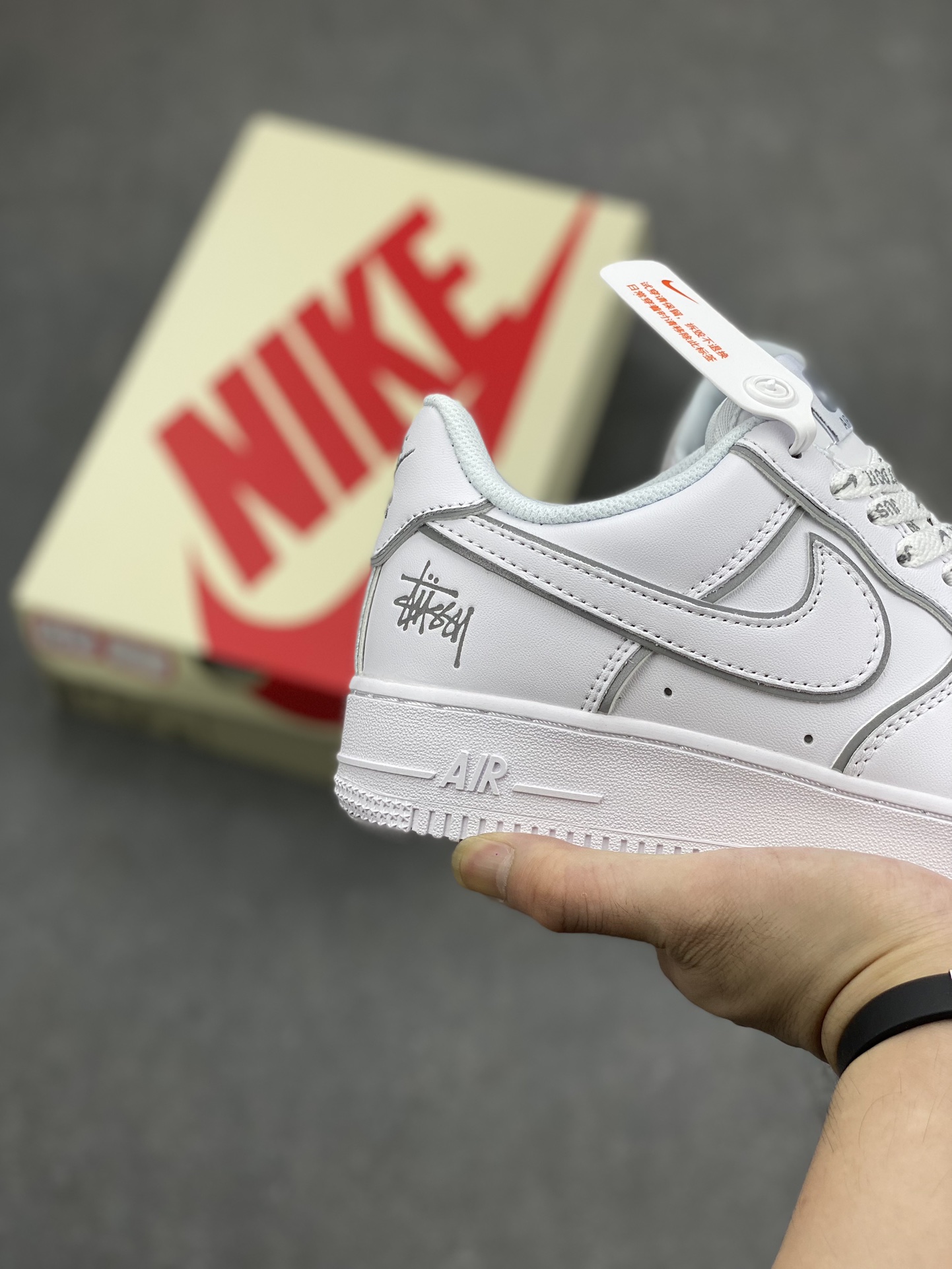 Nike x Stussy Air Force 1 Low White Sneakers - Limited Edition Collab 6 i1694386167 2003 4