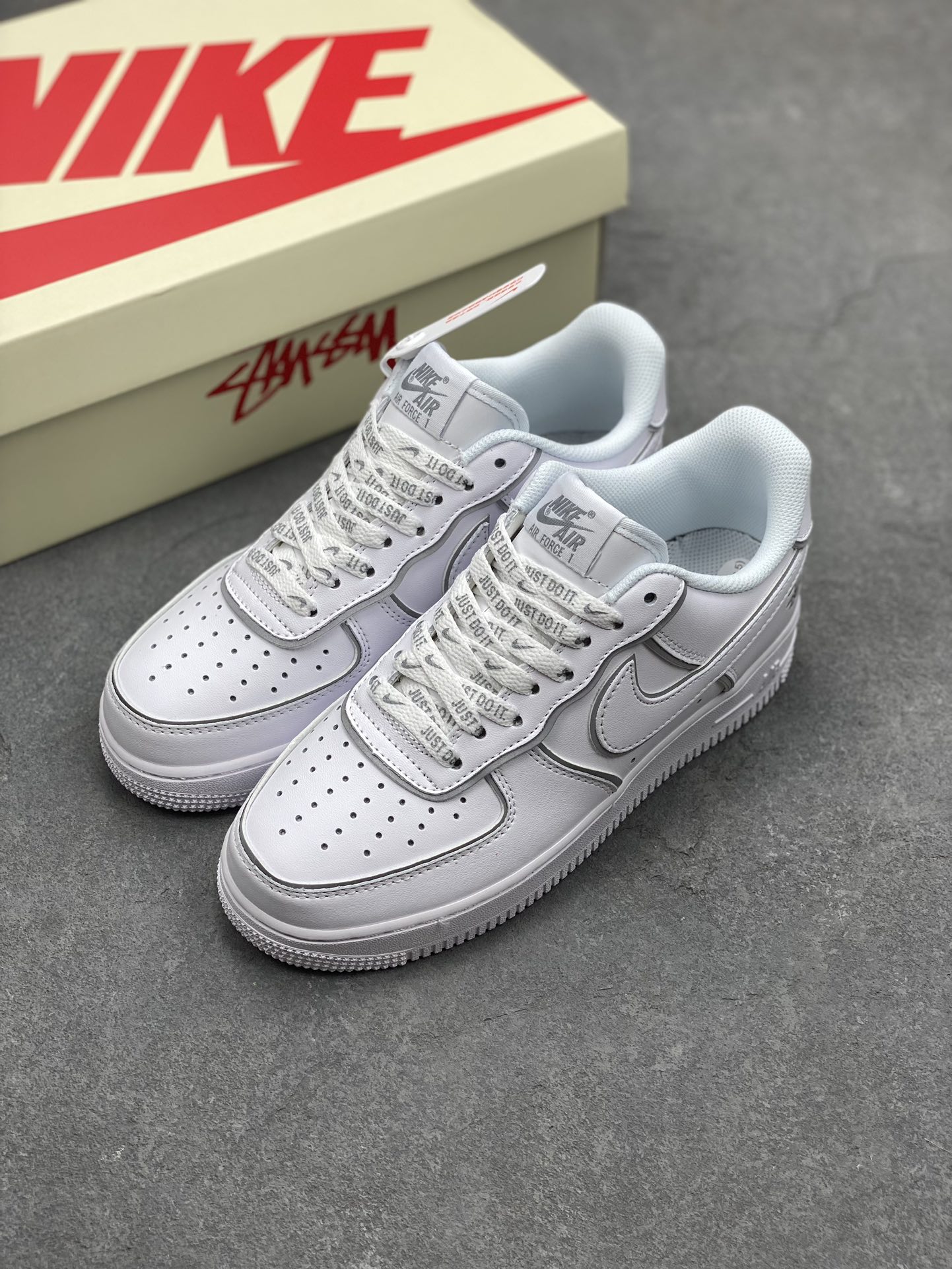 Nike x Stussy Air Force 1 Low White Sneakers - Limited Edition Collab 9 i1694386167 3872 7