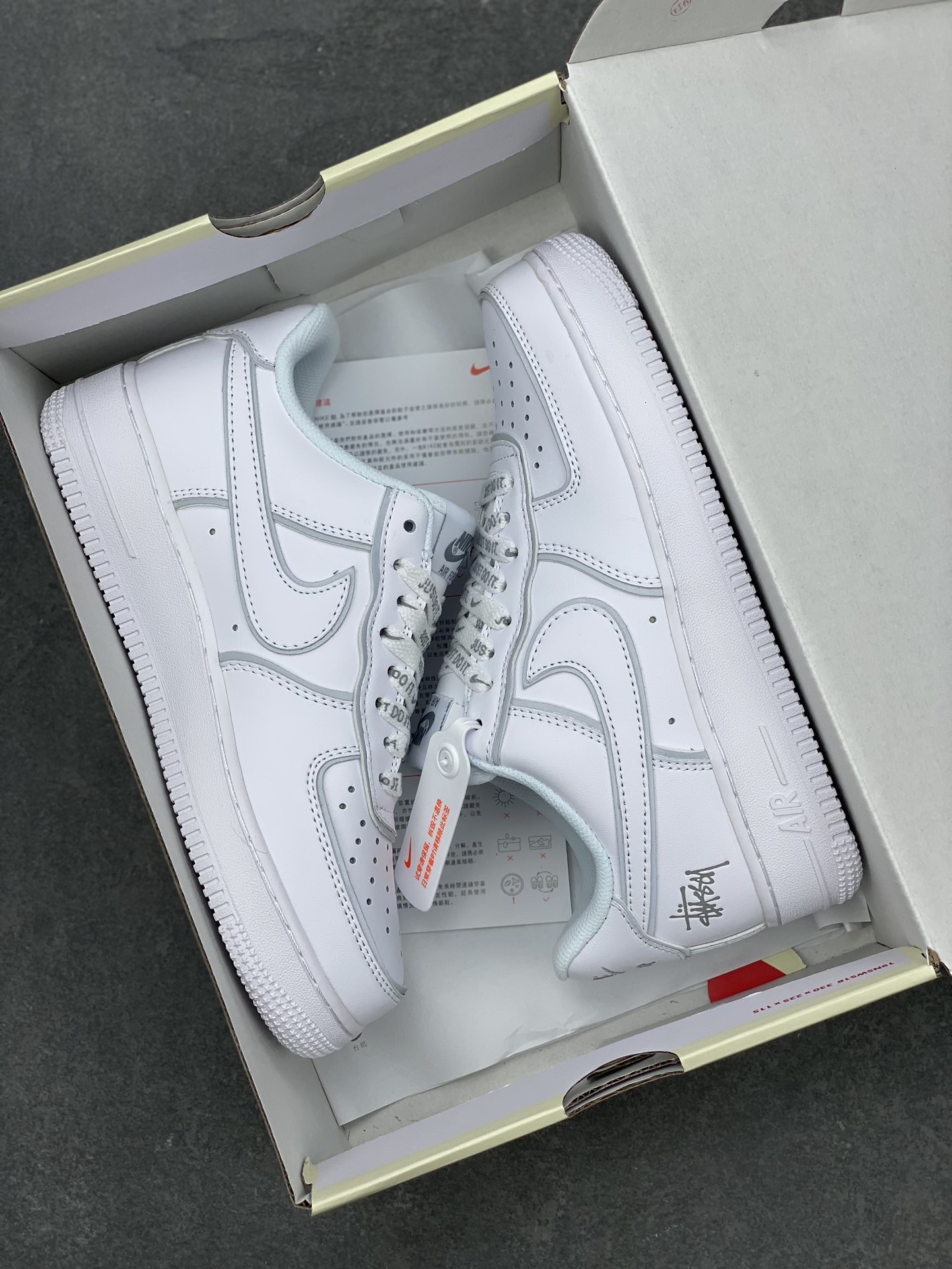 Nike x Stussy Air Force 1 Low White Sneakers - Limited Edition Collab 10 i1694386167 5009 8