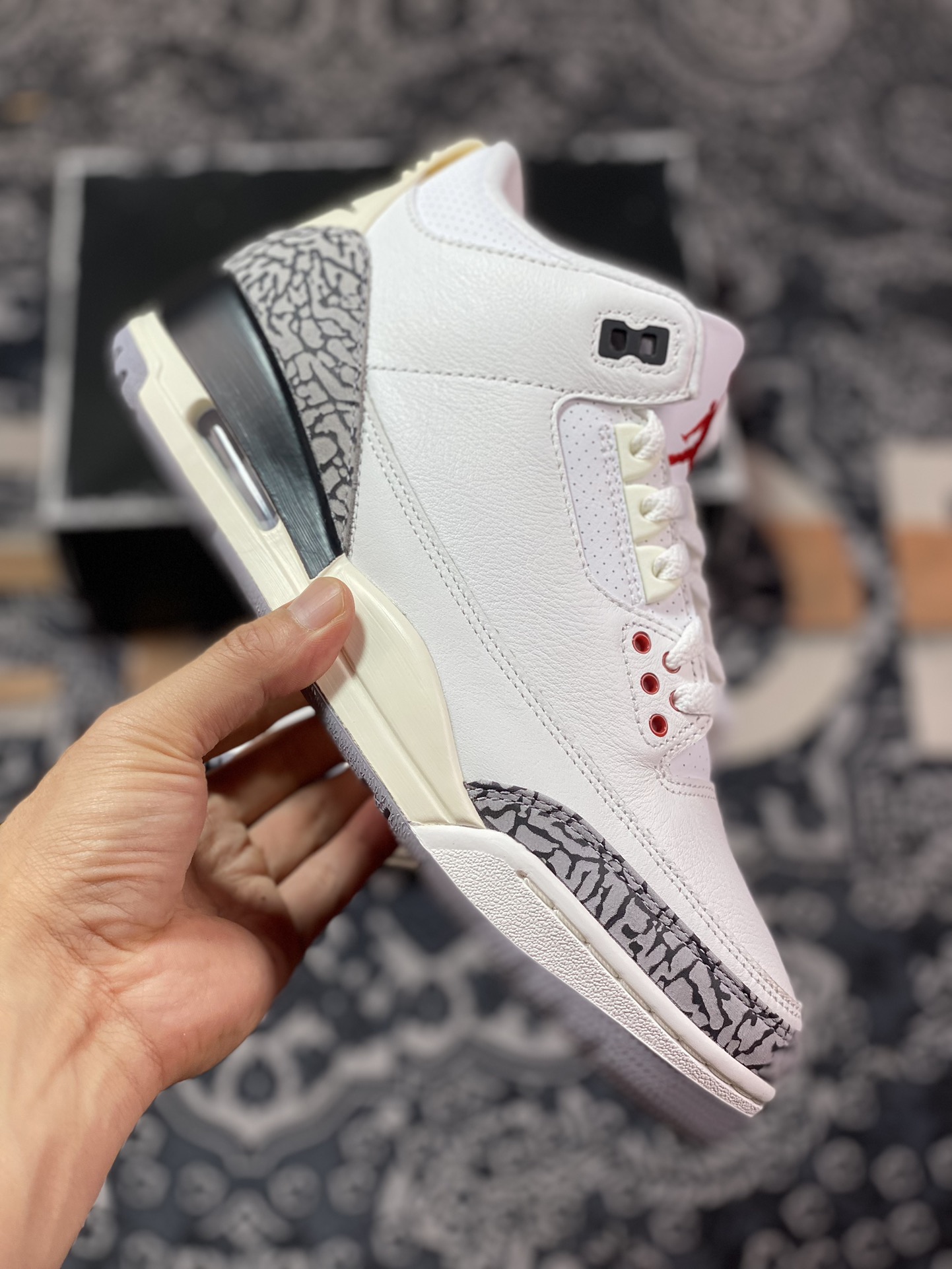 老汪纯原生产线 Air Jordan AJ3 Retro 做旧白水泥 DN3707-100