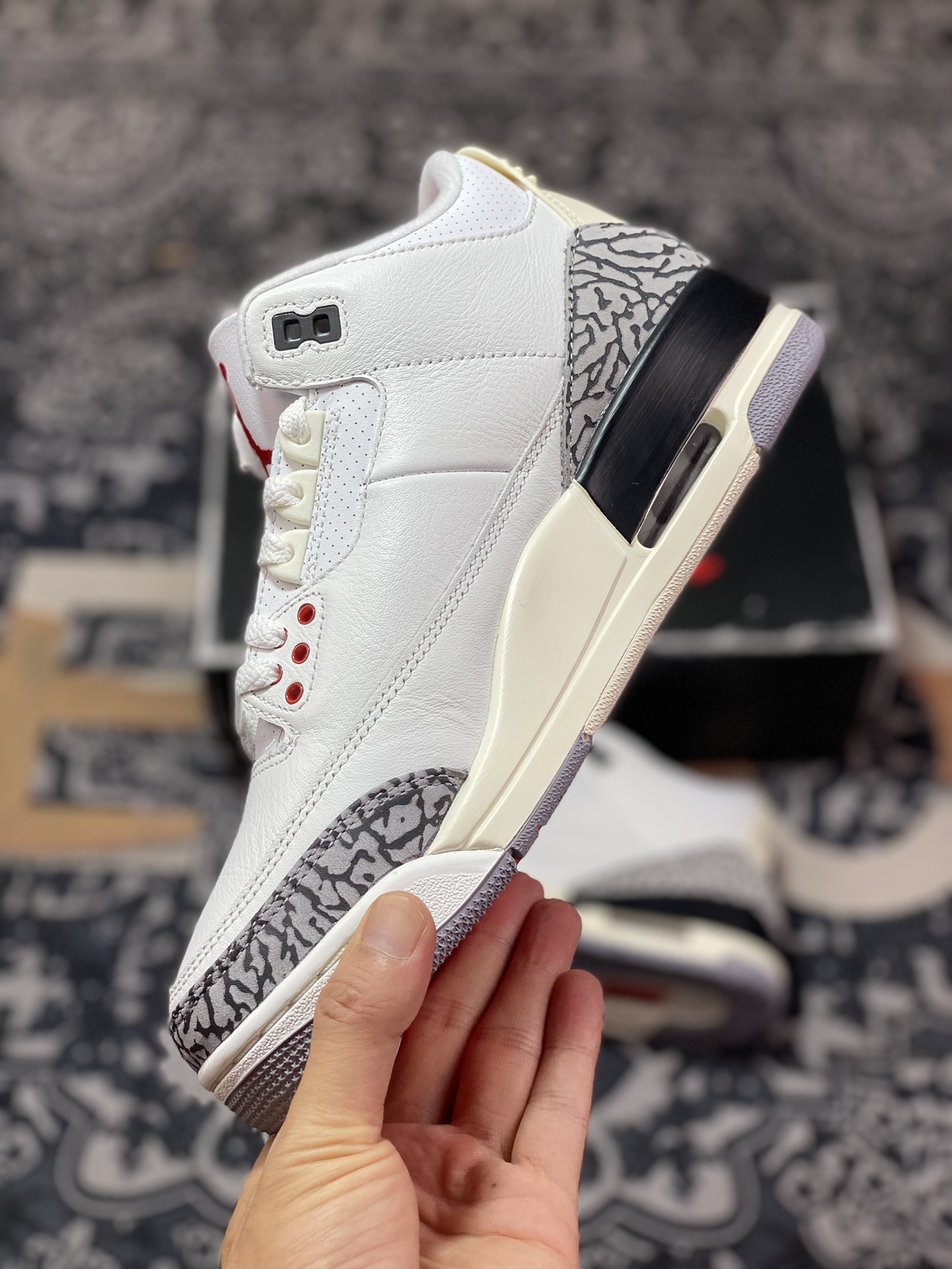 老汪纯原生产线 Air Jordan AJ3 Retro 做旧白水泥 DN3707-100