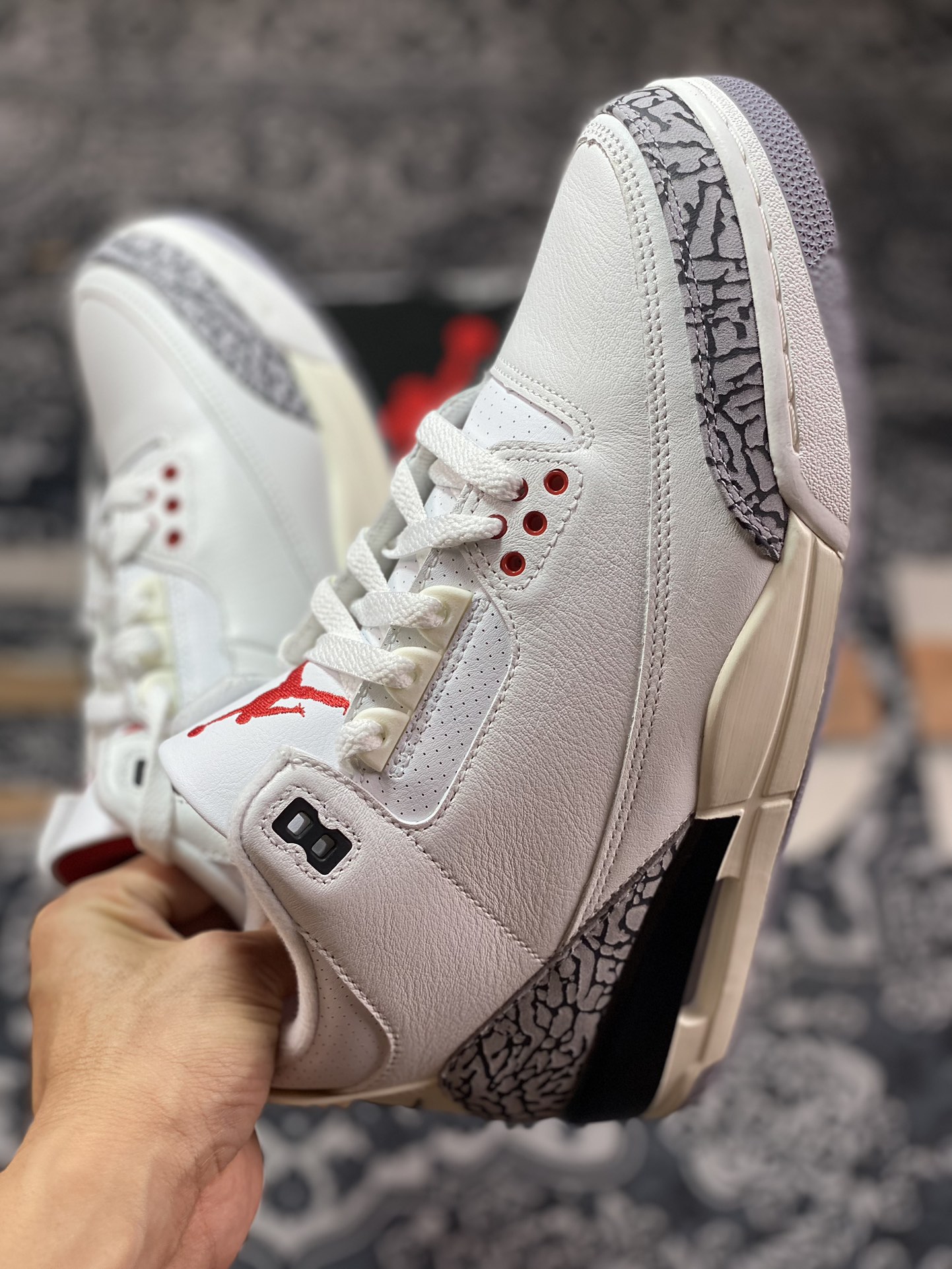 老汪纯原生产线 Air Jordan AJ3 Retro 做旧白水泥 DN3707-100