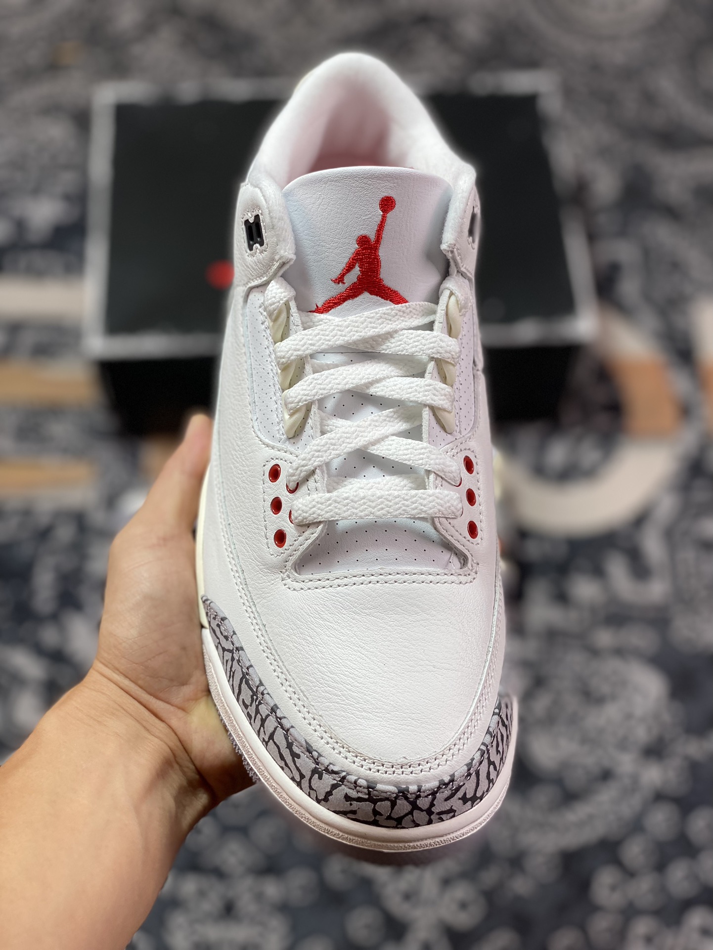 老汪纯原生产线 Air Jordan AJ3 Retro 做旧白水泥 DN3707-100