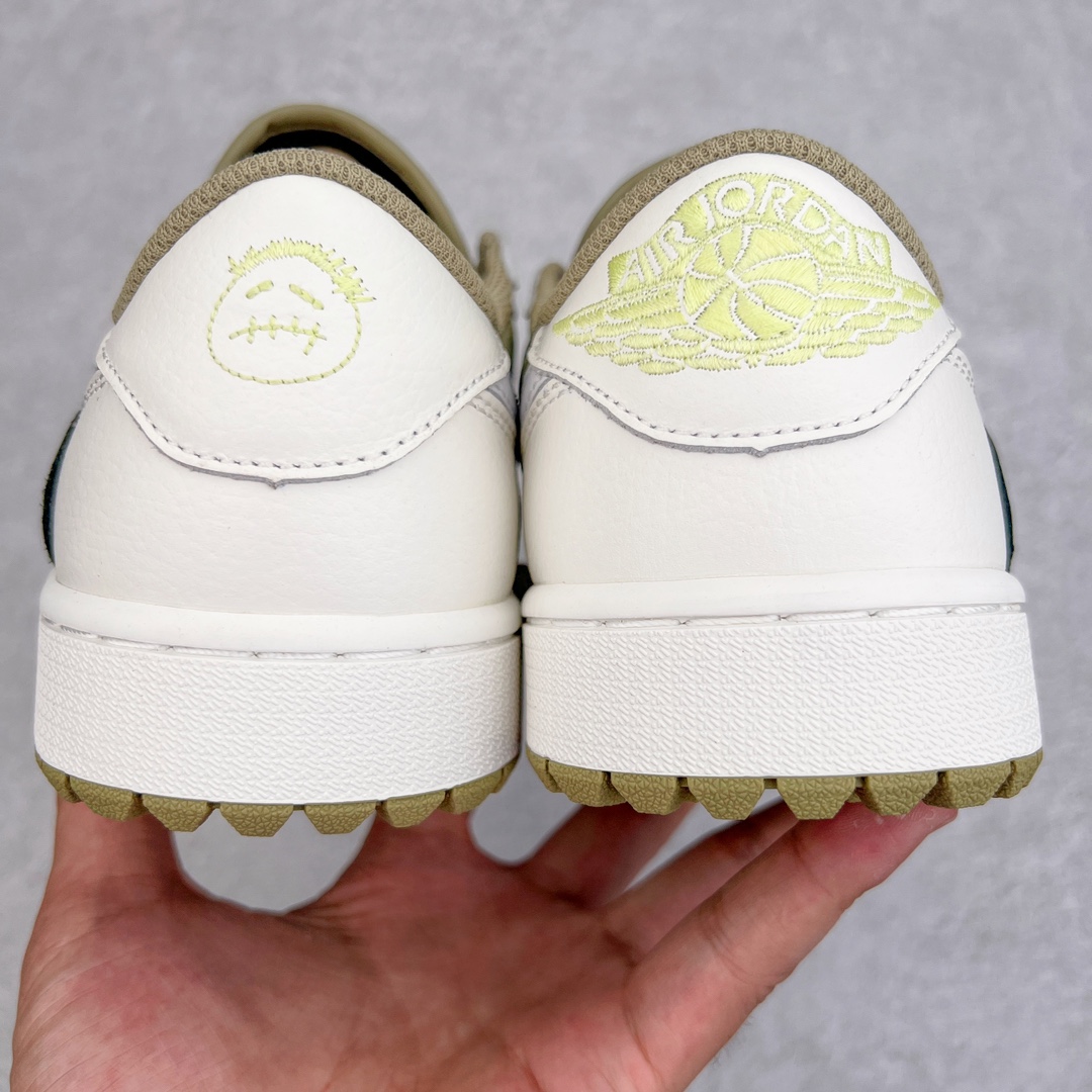 图片[8]-＃LJ渠道版 Travis Scott x Air Jordan AJ1 Low Golf \\\”Olive\\\” TS联名倒钩高尔夫低帮6.0 FZ3124-200 原盒原配 原厂拉帮工艺 针距密度一致 全新升级网板中底 原楦原纸板开发 后跟弧度收口自然不对折 极致一眼正品既视感 原厂皮料 进口玻璃冲刀皮料裁剪零毛边 承诺百分百一致原鞋 全鞋电脑针车工艺 鞋面清洁度最高QC检验标准 控制溢胶 原厂电绣工艺 鞋标鞋盒、防尘纸 均采购来自原厂 尺码：36 36.5 37.5 38 38.5 39 40 40.5 41 42 42.5 43 44 44.5 45 46 47.5-选品中心