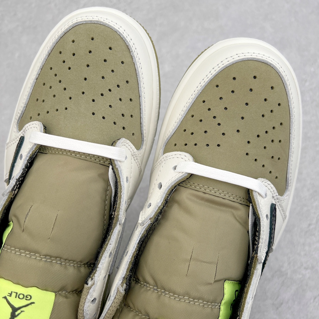 图片[6]-＃LJ渠道版 Travis Scott x Air Jordan AJ1 Low Golf \\\”Olive\\\” TS联名倒钩高尔夫低帮6.0 FZ3124-200 原盒原配 原厂拉帮工艺 针距密度一致 全新升级网板中底 原楦原纸板开发 后跟弧度收口自然不对折 极致一眼正品既视感 原厂皮料 进口玻璃冲刀皮料裁剪零毛边 承诺百分百一致原鞋 全鞋电脑针车工艺 鞋面清洁度最高QC检验标准 控制溢胶 原厂电绣工艺 鞋标鞋盒、防尘纸 均采购来自原厂 尺码：36 36.5 37.5 38 38.5 39 40 40.5 41 42 42.5 43 44 44.5 45 46 47.5-选品中心