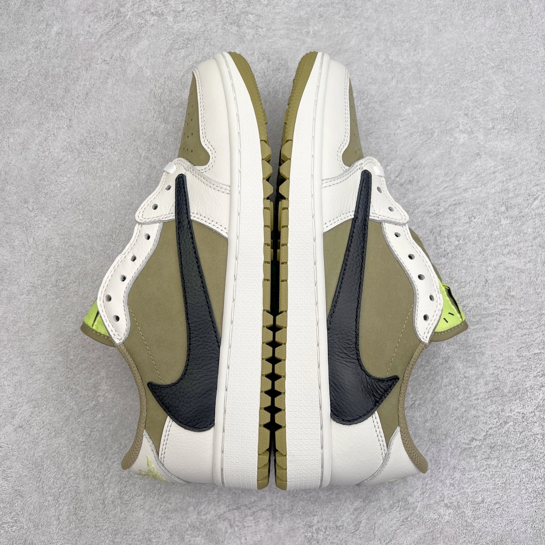 图片[4]-＃LJ渠道版 Travis Scott x Air Jordan AJ1 Low Golf \\\”Olive\\\” TS联名倒钩高尔夫低帮6.0 FZ3124-200 原盒原配 原厂拉帮工艺 针距密度一致 全新升级网板中底 原楦原纸板开发 后跟弧度收口自然不对折 极致一眼正品既视感 原厂皮料 进口玻璃冲刀皮料裁剪零毛边 承诺百分百一致原鞋 全鞋电脑针车工艺 鞋面清洁度最高QC检验标准 控制溢胶 原厂电绣工艺 鞋标鞋盒、防尘纸 均采购来自原厂 尺码：36 36.5 37.5 38 38.5 39 40 40.5 41 42 42.5 43 44 44.5 45 46 47.5-选品中心