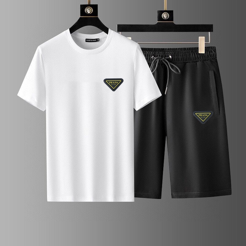 Prada Clothing Shorts T-Shirt Two Piece Outfits & Matching Sets Men Short Sleeve