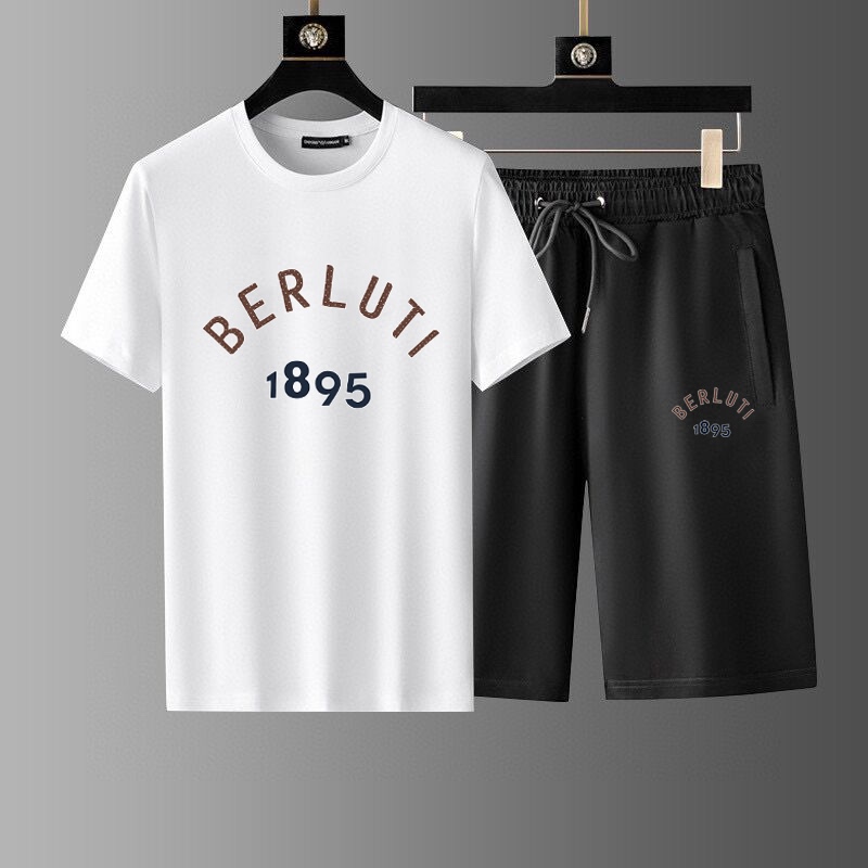 Berluti Clothing Shorts T-Shirt Two Piece Outfits & Matching Sets Men Short Sleeve
