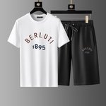 Berluti Clothing Shorts T-Shirt Two Piece Outfits & Matching Sets Men Short Sleeve