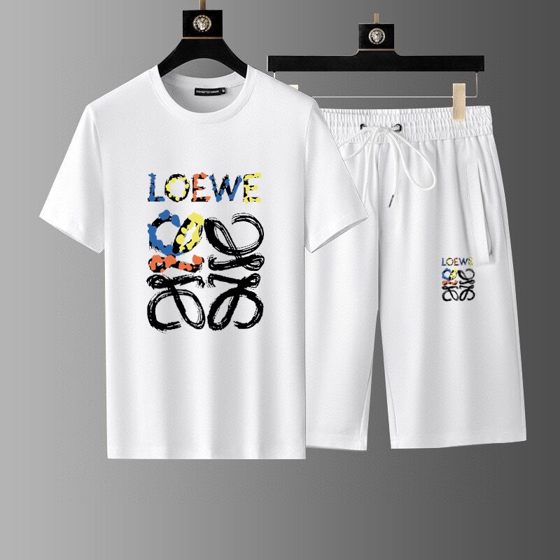 Loewe Clothing Shorts T-Shirt Two Piece Outfits & Matching Sets Men Short Sleeve