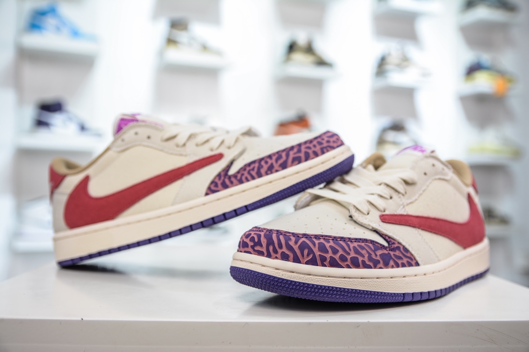 定制款 Fragment x Travis Scott x Air Jordan 1 Low 三方联名倒钩 DM7866-952