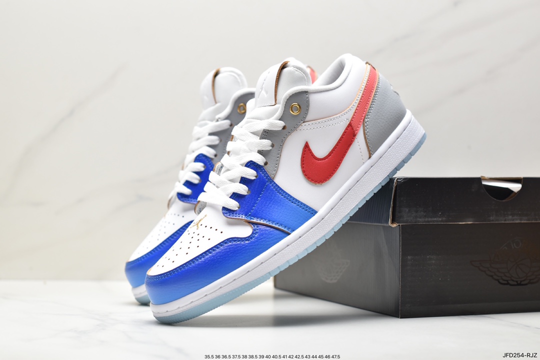 Air Jordan 1 Low White Blue Red FN8901-164