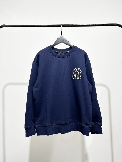 MLB New York Yankees Navy Crewneck Sweatshirt - Embroidered Logo - Cotton Blend 1 MLB New York Yankees Navy Crewneck Sweatshirt - Embroidered Logo - Cotton Blend