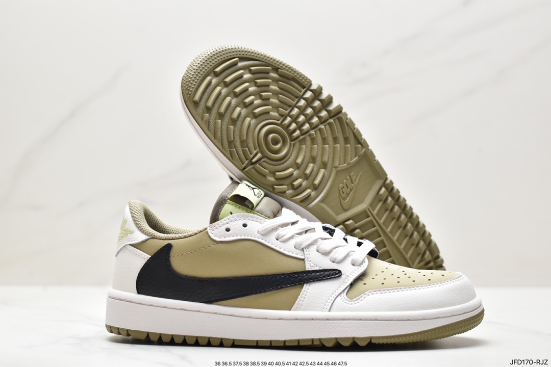 fragment design x Travis Scott x Nike Air Jordan 1 Low OG SP ”Black/Green Toe” AJ1 Jordan Generation Basketball Shoes FZ3124-200