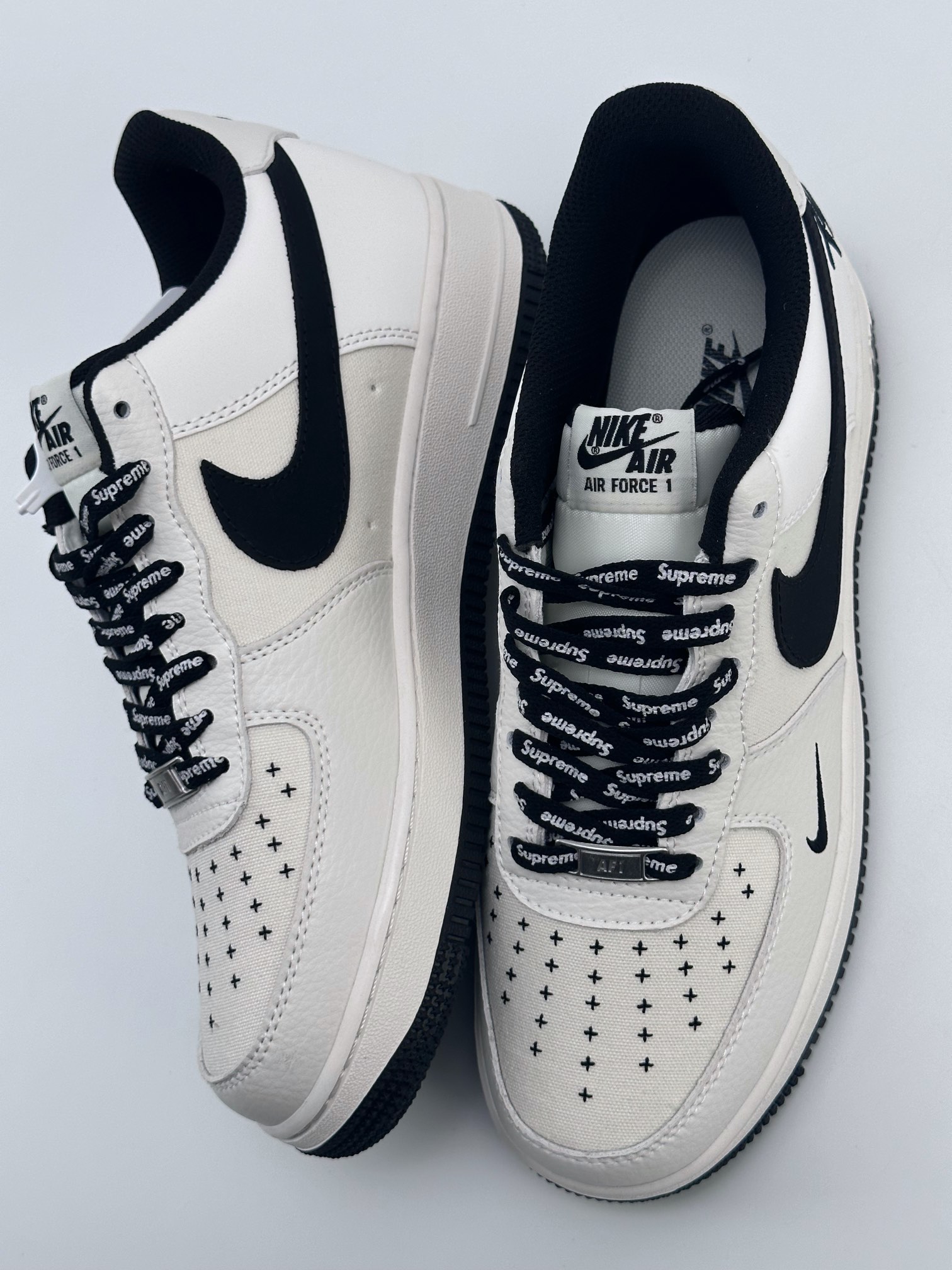 Nike Air Force 1 Low 07 TS x Supreme three-party joint white and black PF9055-754