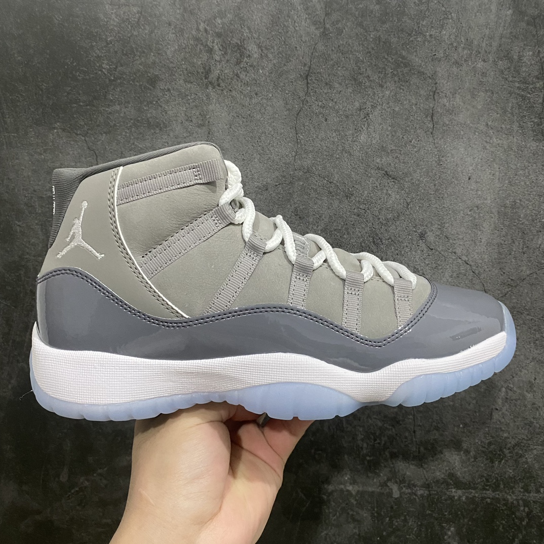 [Dongguan-made pieces] Air Jordan AJ11 Cool Grey High Top GS Women's Shoes 378038-005