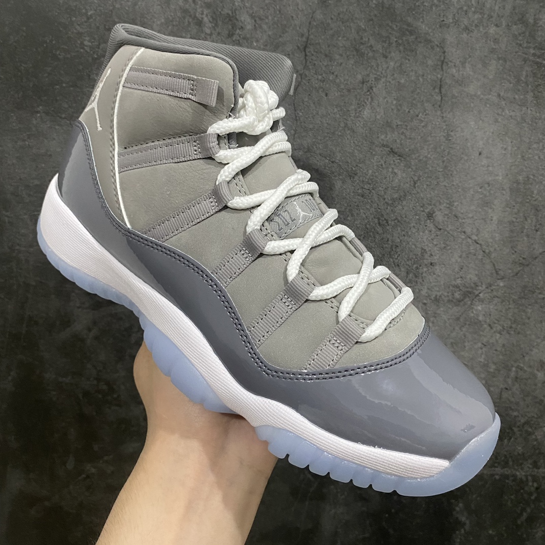 [Dongguan-made pieces] Air Jordan AJ11 Cool Grey High Top GS Women's Shoes 378038-005