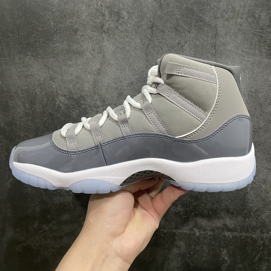 [Dongguan-made pieces] Air Jordan AJ11 Cool Grey High Top GS Women's Shoes 378038-005