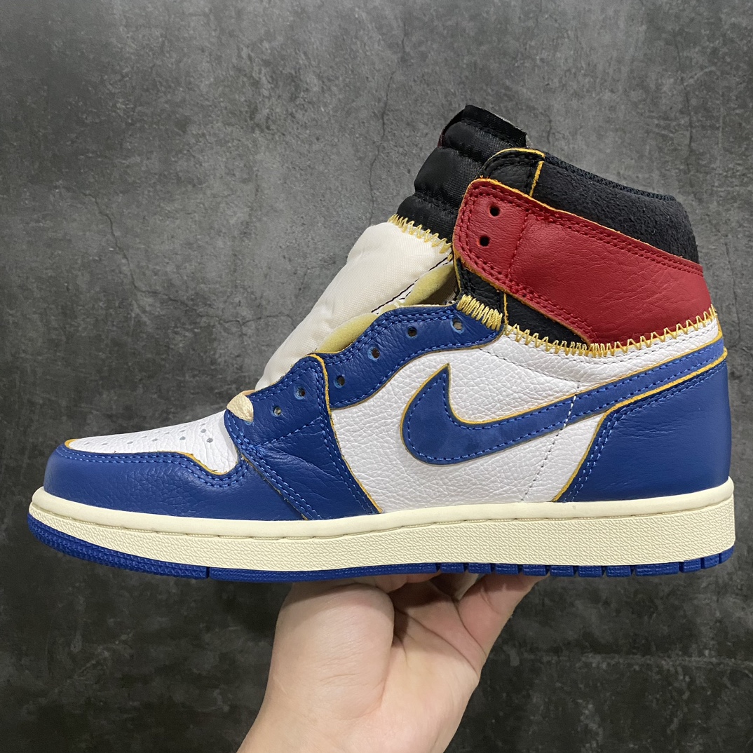 【PK4.0】Latest version of Union x Air Jordan AJ1 Retro High NRG joint four-color stitching black toe BV1300-146 blue black red