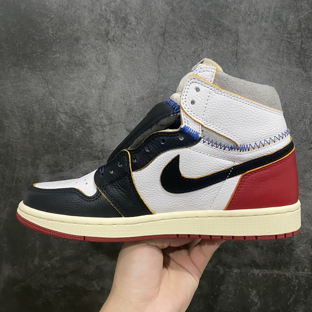 【PK4.0】Latest version of Union x Air Jordan AJ1 Retro High NRG joint four-color stitching black toe BV1300-106