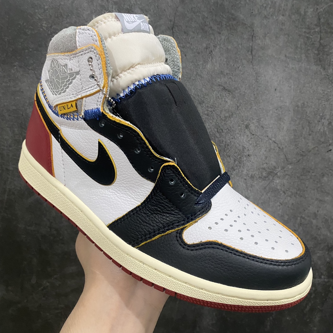 【PK4.0】Latest version of Union x Air Jordan AJ1 Retro High NRG joint four-color stitching black toe BV1300-106