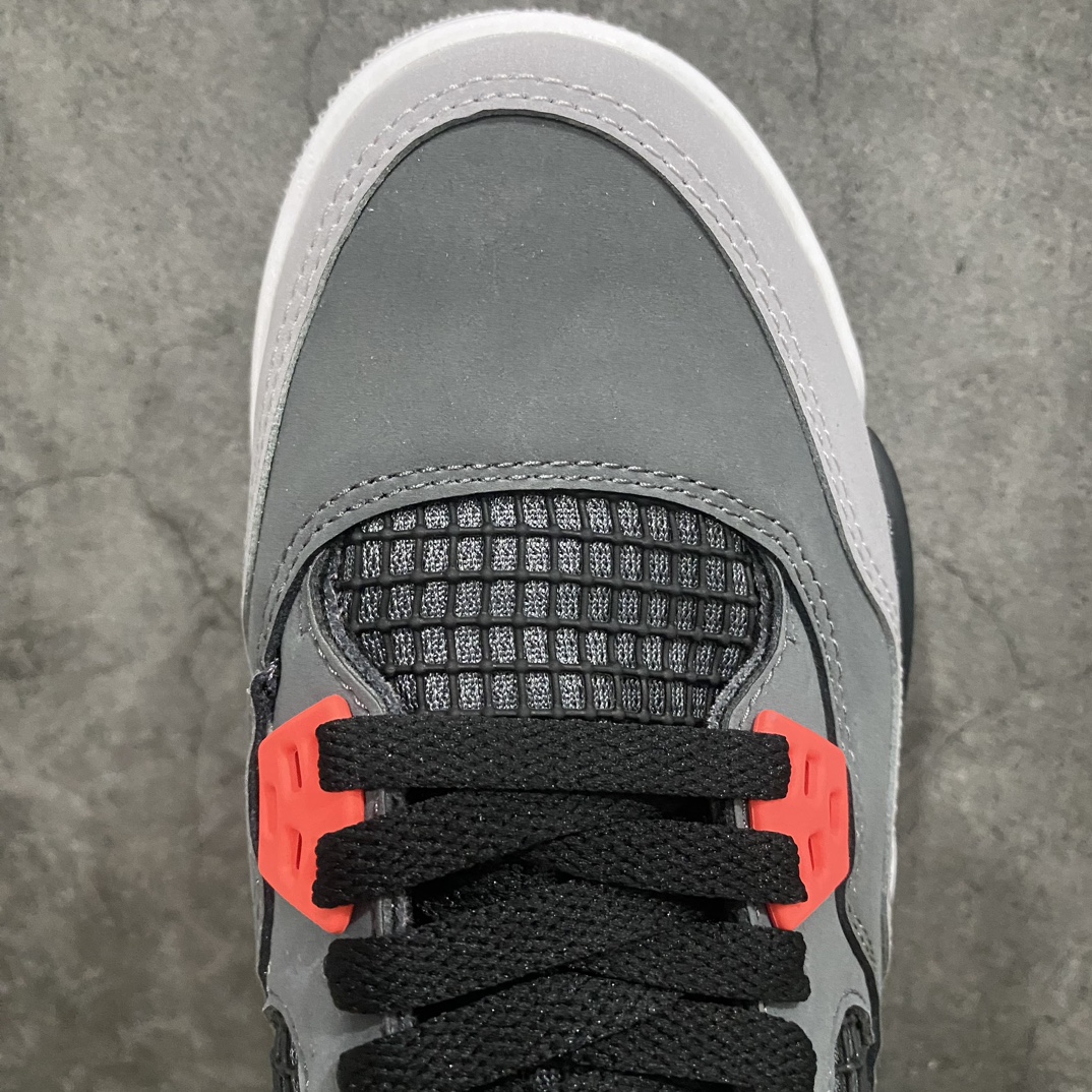 [Dongguan-made pieces] Air Jordan AJ4 infrared black gray red GS women's shoes 408452-061