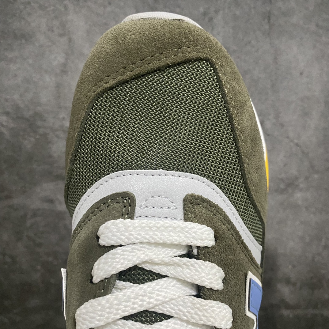 [KT version] NB997R New Balance 997R shock-absorbing, non-slip, wear-resistant, low-top, breathable running shoes military green and yellow U997RAB