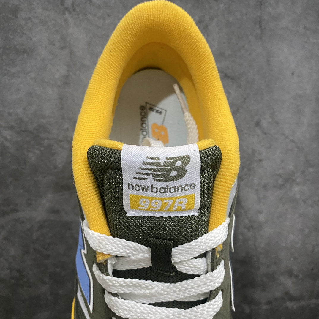 [KT version] NB997R New Balance 997R shock-absorbing, non-slip, wear-resistant, low-top, breathable running shoes military green and yellow U997RAB