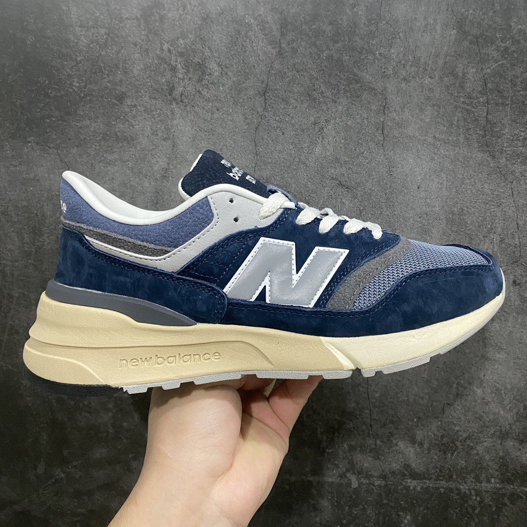 [KT version] NB997R New Balance 997R shock-absorbing, non-slip, wear-resistant, low-top, breathable running shoes dark blue silver U997RHB