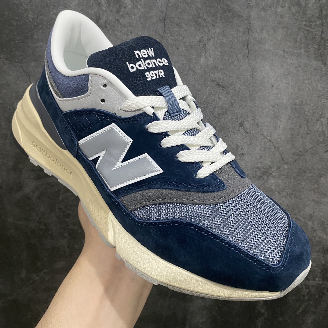 [KT version] NB997R New Balance 997R shock-absorbing, non-slip, wear-resistant, low-top, breathable running shoes dark blue silver U997RHB