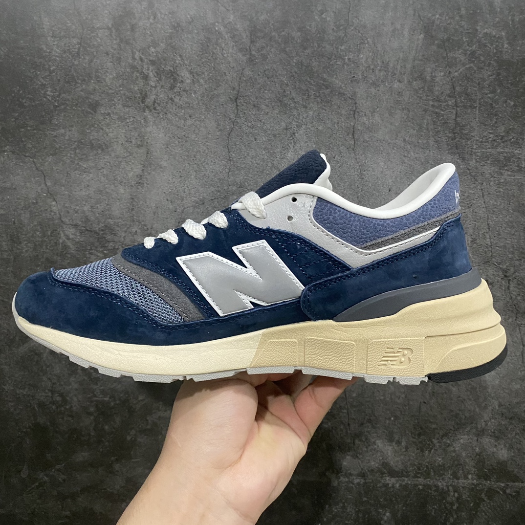 [KT version] NB997R New Balance 997R shock-absorbing, non-slip, wear-resistant, low-top, breathable running shoes dark blue silver U997RHB