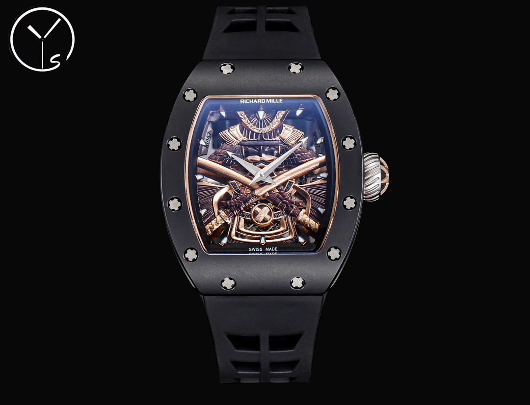 NO:147036,YS Richard Miller Black Warrior All-in-one Tourbillon Real Tourbillon Details Clear weights Real Tourbillon Richard Miller RM47 All-in-one Casino Black Warrior Watch is stunningly launched, combining excellent watchmaking technology Ceramic watch Real Yin-Yang Needle Six-character Flywheel Rotating Not the ordinary version of the market SJ exquisitely recommends men's real flywheel mechanical watch,19860909YS 理查德米勒 黑武士 一体机真陀飞轮 细节看清楚砝码真陀飞轮 理查德米勒 RM47 一体机飞轮黑武士腕表惊艳问世,结合卓越的 制表工艺 陶瓷腕表 真正阴阳针 六字飞轮会转 不是市场普通版本 SJ精致推荐男士真飞轮机械腕表,,Watch