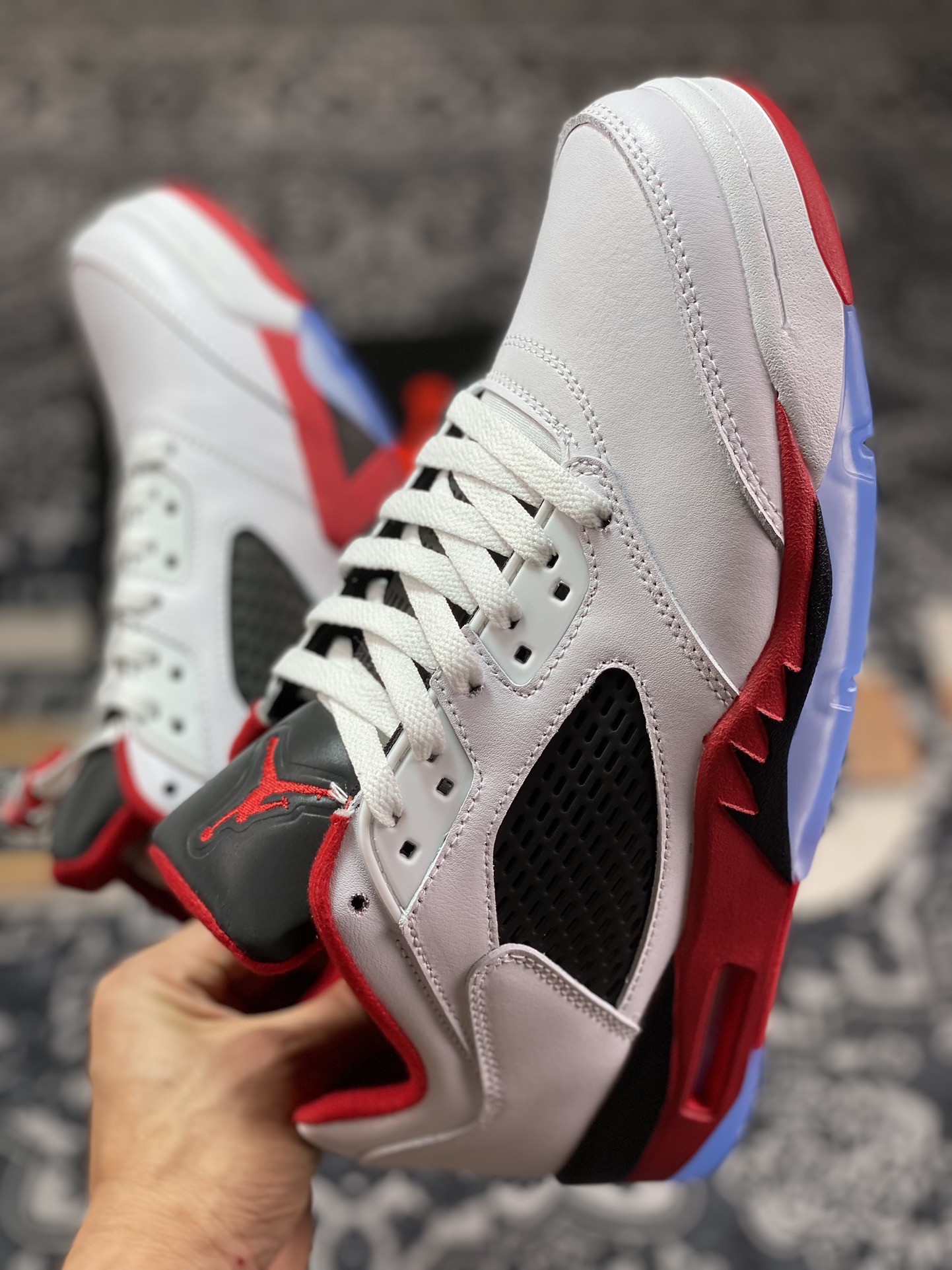 Air Jordan 5 retro white red 819171-101